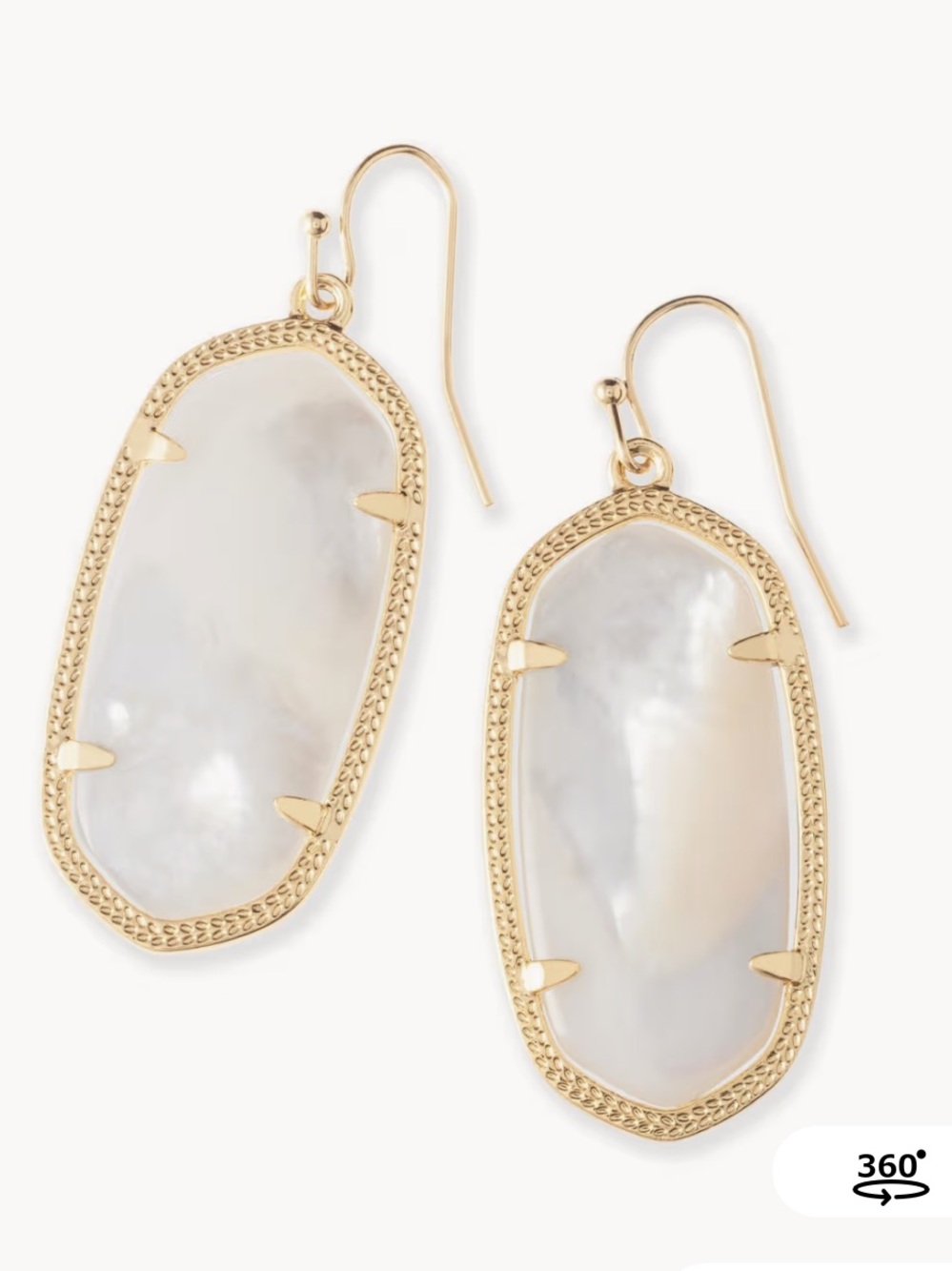 Kendra Scott Elle Earrings Gold Mother of Pearl